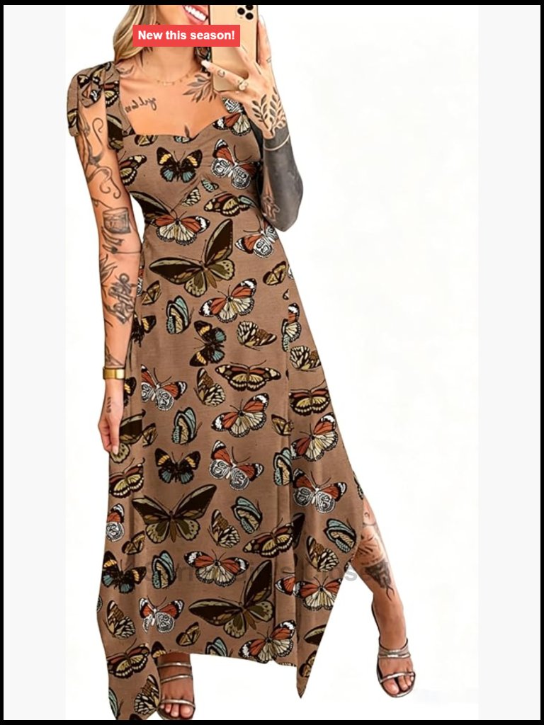Women's Sleeveless Maxi Sundress Sweetheart Neck Adjustable Tie Straps 100%